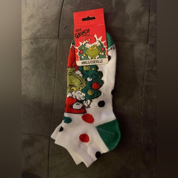 WOMEN Ankle Socks The Grinch Christmas - Picture 1 of 1
